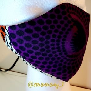 African Print Face Mask Filter Adjustable Reuse
